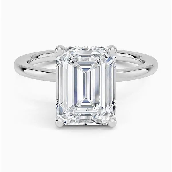 14K White Gold Hidden Halo Diamond Solitaire Ring Moore Jewelers Laredo, TX