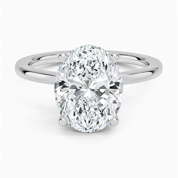 14K White Gold Hidden Halo Diamond Engagement Ring Moore Jewelers Laredo, TX