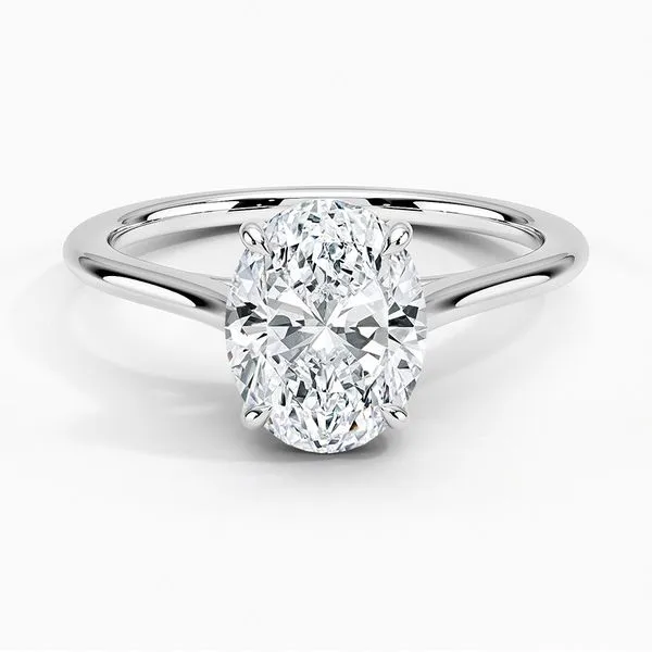 14K White Gold Solitaire Lab Grown Diamond Ring Moore Jewelers Laredo, TX