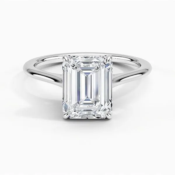 14K White Gold Solitaire Lab Grown Diamond Ring Moore Jewelers Laredo, TX