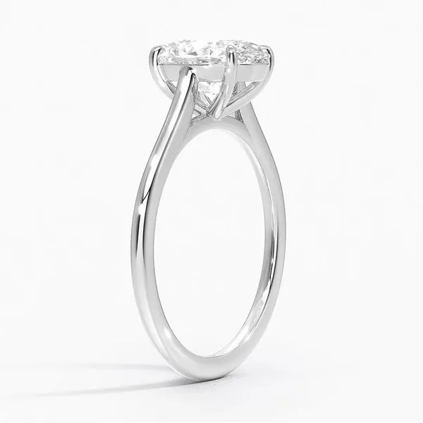 14K White Gold Solitaire Lab Grown Diamond Ring Image 2 Moore Jewelers Laredo, TX
