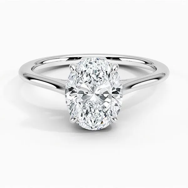 14K White Gold Solitaire Lab Grown Diamond Ring Moore Jewelers Laredo, TX
