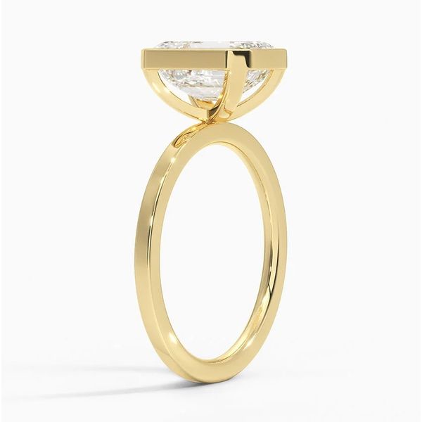 14K Yellow Gold Solitaire Lab Grown Diamond Ring Image 2 Moore Jewelers Laredo, TX