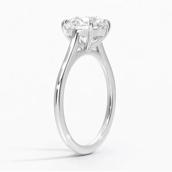 14K White Gold Solitaire Lab Grown Diamond Ring Image 2 Moore Jewelers Laredo, TX