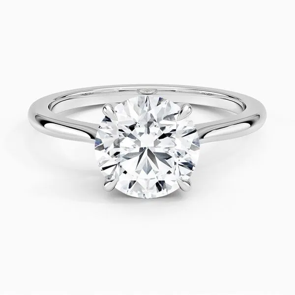 14K White Gold Solitaire Lab Grown Diamond Ring Moore Jewelers Laredo, TX