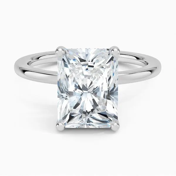 14K White Gold Solitaire Lab Grown Diamond Engagement Ring Moore Jewelers Laredo, TX