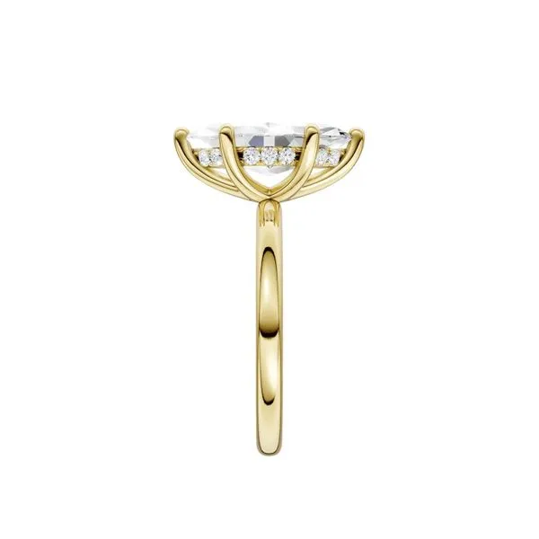 14K Yellow Gold Hidden Halo Labgrown Diamond Engagement Ring Image 2 Moore Jewelers Laredo, TX