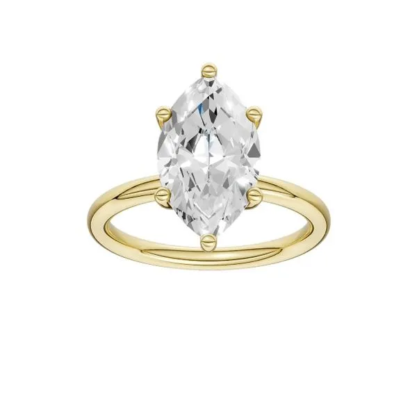 14K Yellow Gold Hidden Halo Labgrown Diamond Engagement Ring Moore Jewelers Laredo, TX
