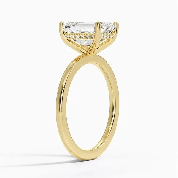 14K Yellow Gold Hidden Halo Solitaire Diamond Ring Image 2 Moore Jewelers Laredo, TX