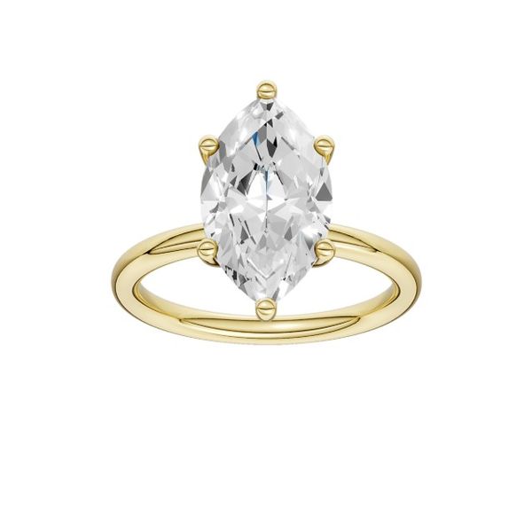 14K Yellow Gold Hidden Halo Labgrown Diamond Engagement Ring Moore Jewelers Laredo, TX