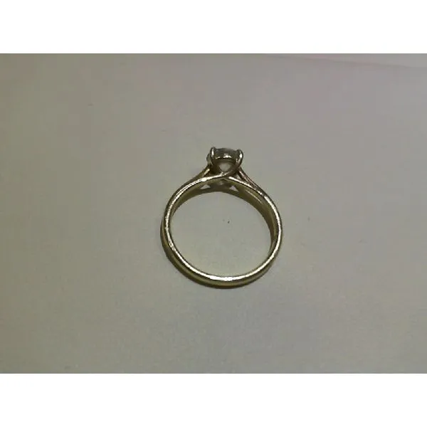 14K White Gold Cathedral Solitaire Diamond Ring Moore Jewelers Laredo, TX