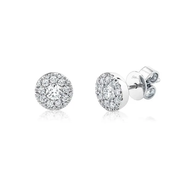 14K White Gold Diamond Stud Earrings Moore Jewelers Laredo, TX