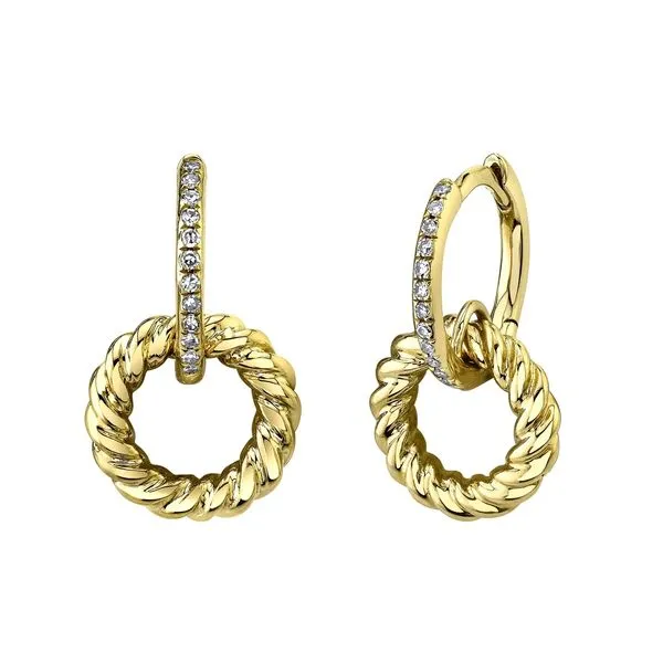 14K Yellow Gold Diamond Earrings Moore Jewelers Laredo, TX