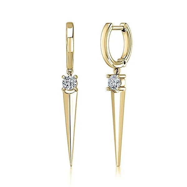 14K Yellow Gold Dagger Drop Earrings Moore Jewelers Laredo, TX