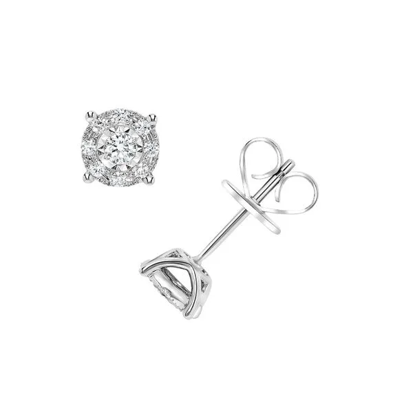 14K White Gold Stud Earrings Earrings Moore Jewelers Laredo, TX