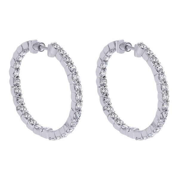 Lady's  Diamond Hoop Earrings Moore Jewelers Laredo, TX