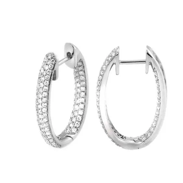 Lady's Diamond Hoop Earrings Moore Jewelers Laredo, TX