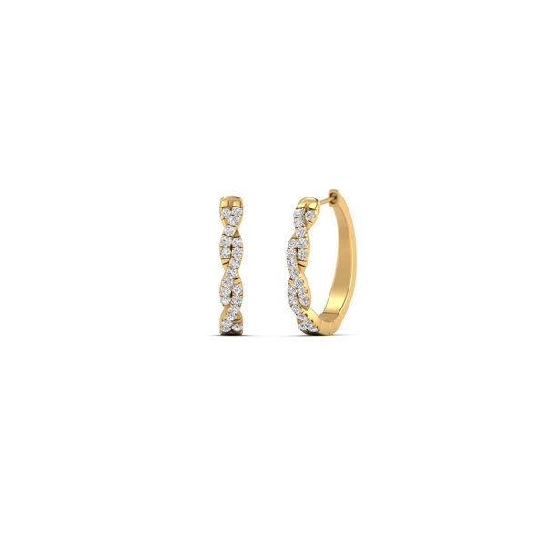 10K Yellow Gold Twist Huggie Earrings Moore Jewelers Laredo, TX