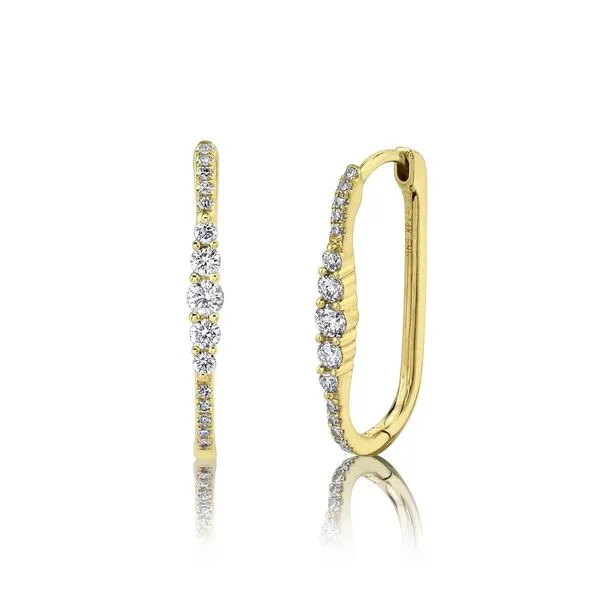 14K Diamond Small Hoop Earrings Moore Jewelers Laredo, TX