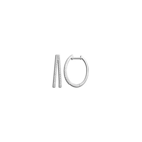 10K White Gold Hoop Earrings Moore Jewelers Laredo, TX