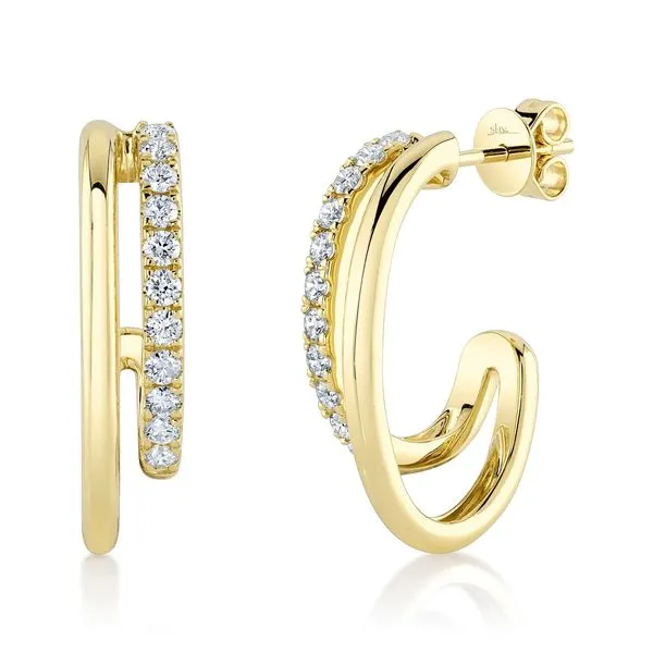 14K Yellow Gold Diamond Earrings Moore Jewelers Laredo, TX