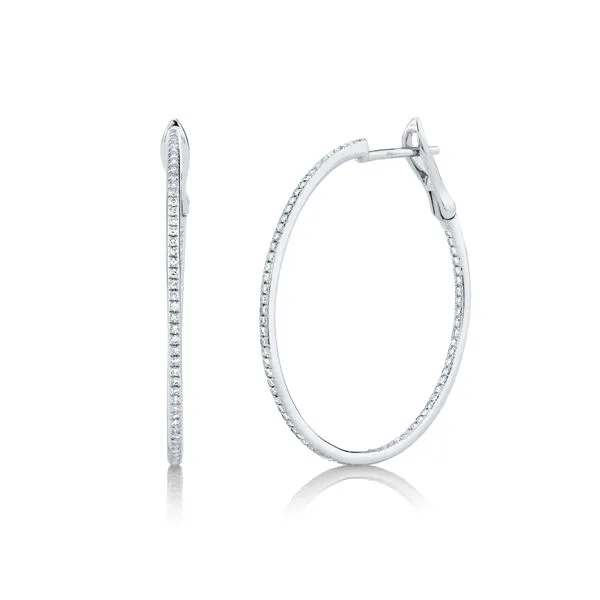 Lady's Diamond Hoop Earrings Moore Jewelers Laredo, TX