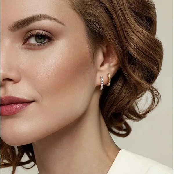 14K Yellow Gold Double Huggie Earrings Image 2 Moore Jewelers Laredo, TX