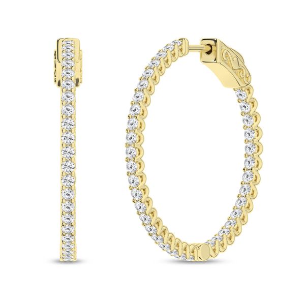 14K Yellow Gold Labgrown Diamond Hoops Moore Jewelers Laredo, TX