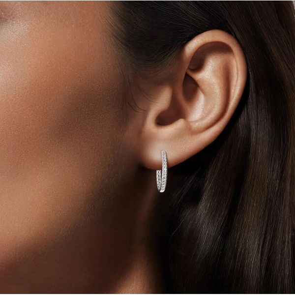 LABGROWN Diamond Hoops Image 2 Moore Jewelers Laredo, TX