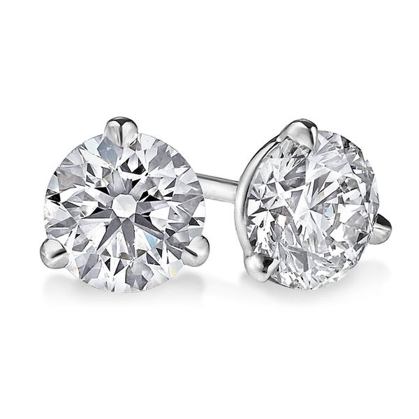 14K White Gold Diamond Stud Earrings Moore Jewelers Laredo, TX