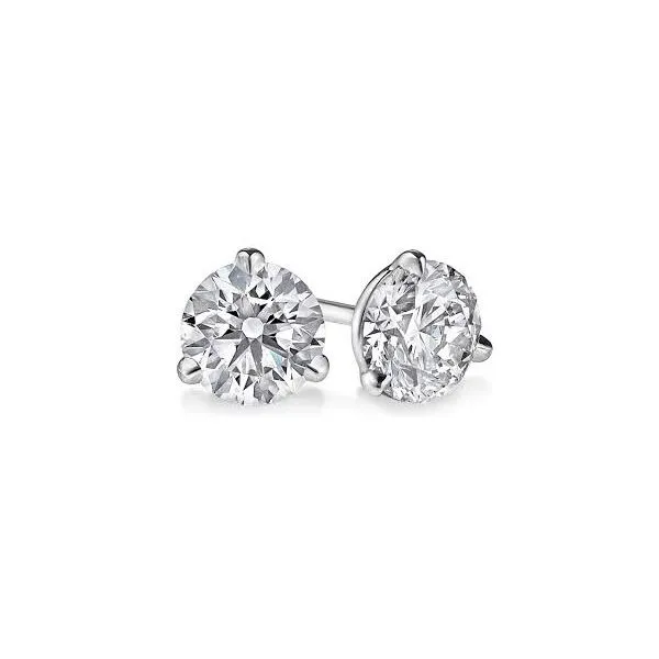 14K White Gold Diamond Stud Earrings Moore Jewelers Laredo, TX