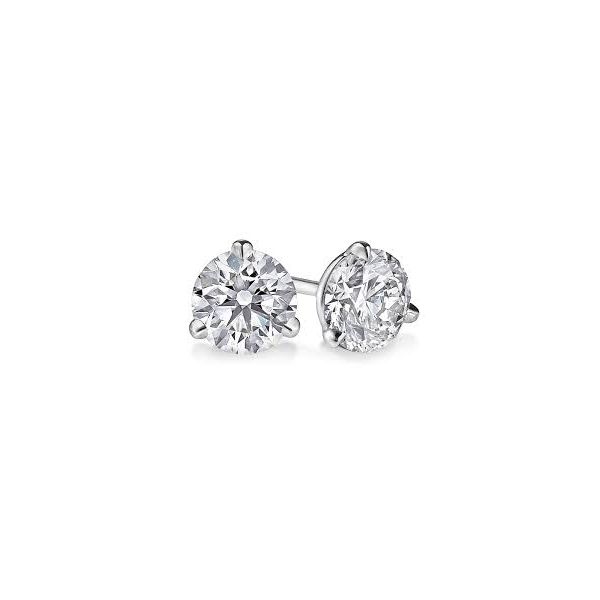14K White Gold Diamond Stud Earrings Moore Jewelers Laredo, TX