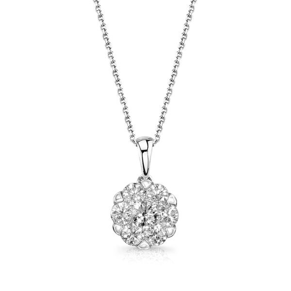 14K White Gold Diamond Pendant Moore Jewelers Laredo, TX