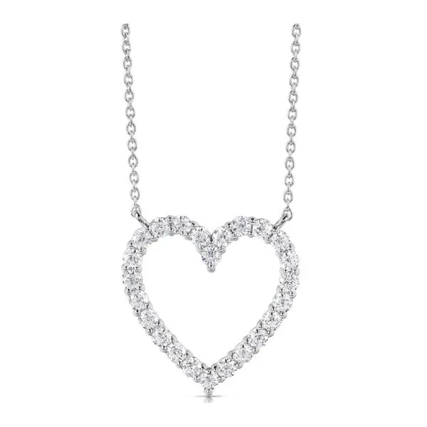 18 Karat White Gold Heart Pendant Moore Jewelers Laredo, TX