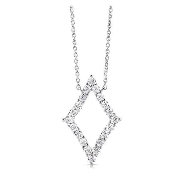 18 Karat White Gold Diamond Shaped Pendant Moore Jewelers Laredo, TX