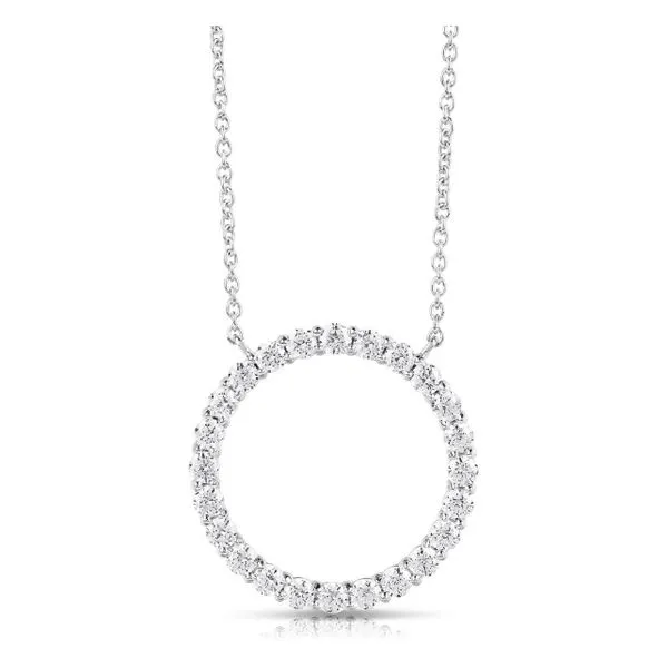 18K White Gold Circle Shaped Pendant Moore Jewelers Laredo, TX