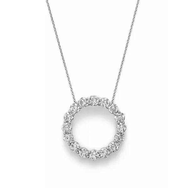 14K White Gold Circle Shaped Pendant Moore Jewelers Laredo, TX