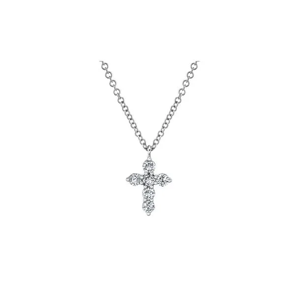 14K White Gold Diamond Cross Pendant Moore Jewelers Laredo, TX