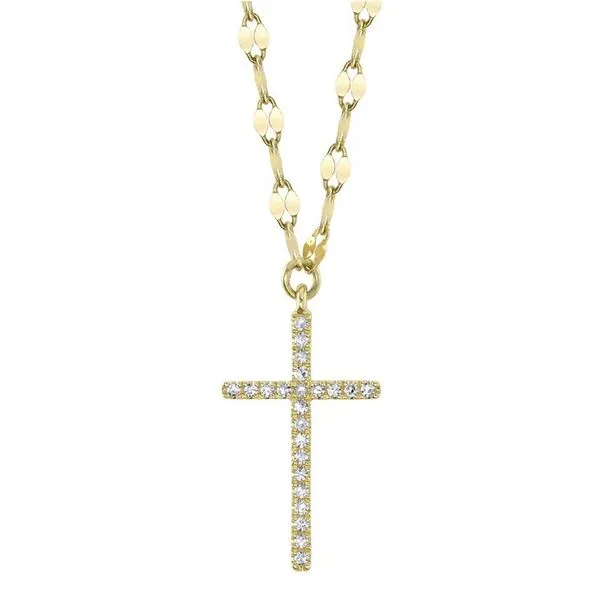 14K Yellow Gold Diamond Cross Pendant Moore Jewelers Laredo, TX