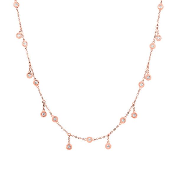 14K Rose Fancy Diamond By The Yard Necklace Moore Jewelers Laredo, TX