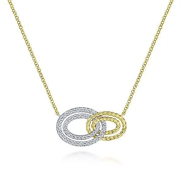 14 Karat 2Tone Y/W Diamond Necklace Moore Jewelers Laredo, TX