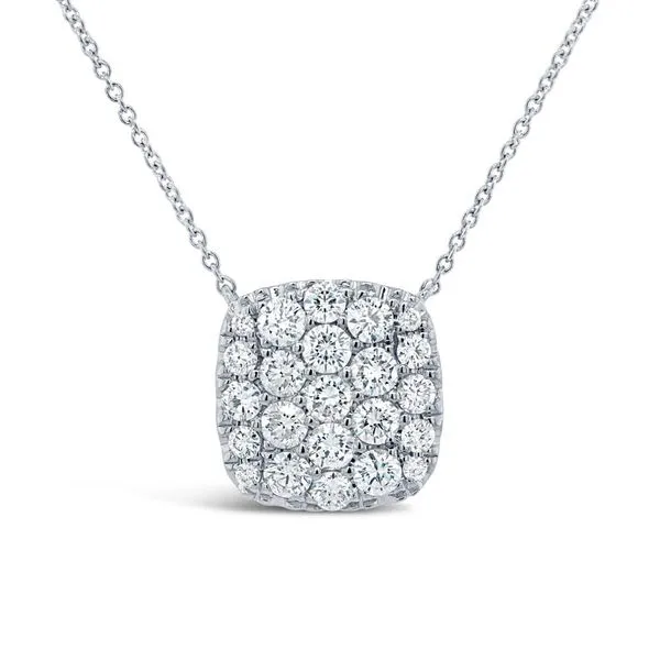 Lady's White 14 Karat Cluster Necklace Moore Jewelers Laredo, TX