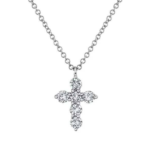 14K White Gold Diamond Cross Pendant Moore Jewelers Laredo, TX