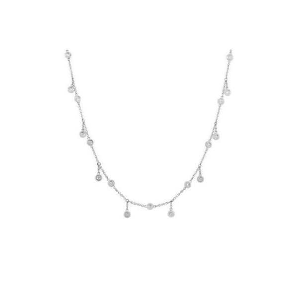 14K White Gold Diamond Shaker Necklace Moore Jewelers Laredo, TX