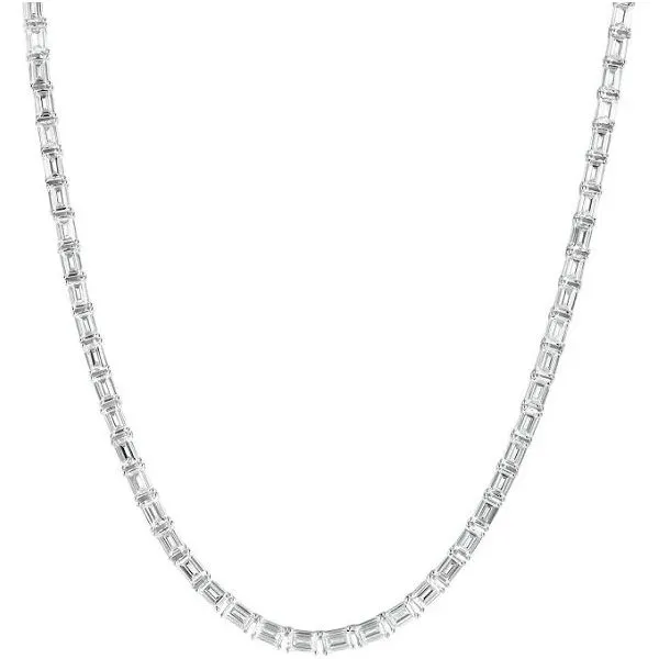 18K White Gold Diamond Tennis Necklace Moore Jewelers Laredo, TX