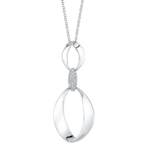 14K White Gold Mobius Diamond Necklace Moore Jewelers Laredo, TX
