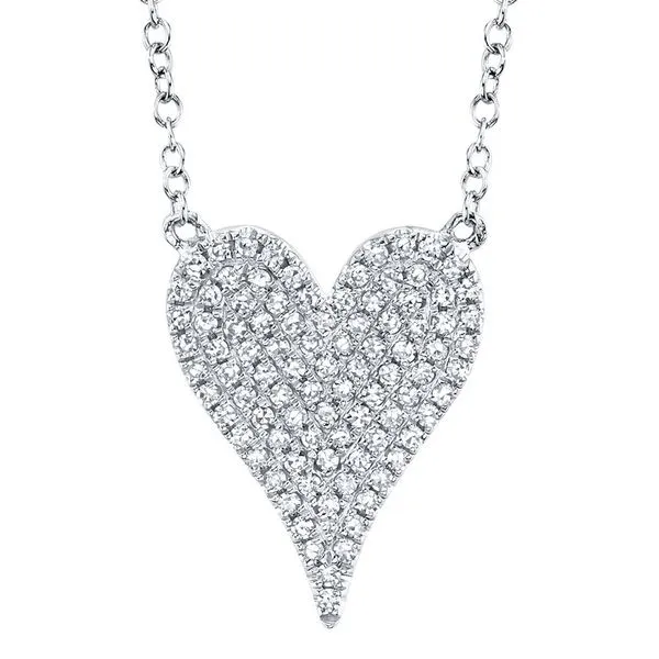 Lady's White 14 Karat Heart Necklace Moore Jewelers Laredo, TX