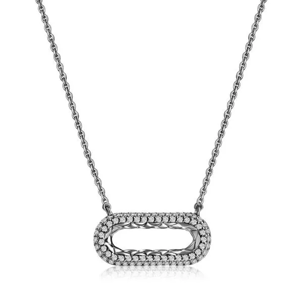 14K White Gold Paper Clip Necklace Moore Jewelers Laredo, TX