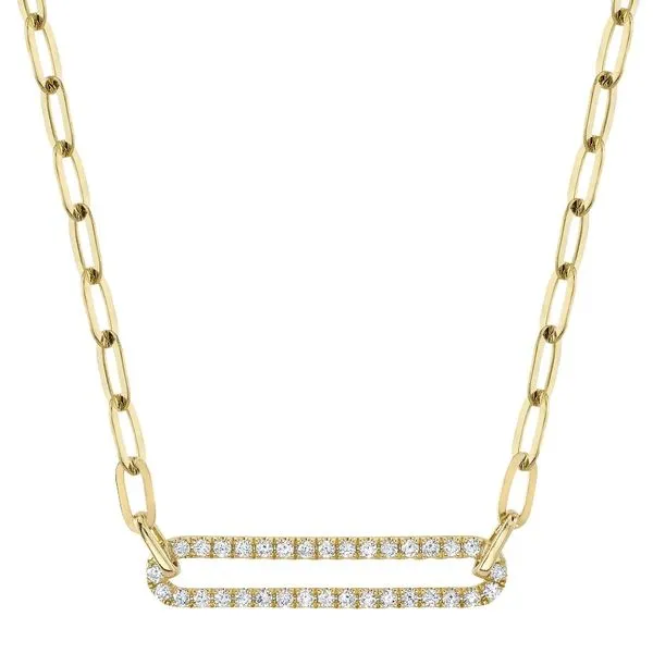 14K Yellow Gold Bar Diamond Necklace Moore Jewelers Laredo, TX