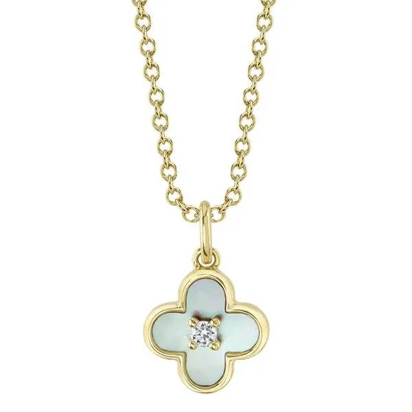 14K Yellow Gold Clover Necklace Moore Jewelers Laredo, TX